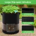 ModernHome 3pcs 15 Gallon Grow Bags Transparent Single Opening Black 3 Light-Blocking Curtains 3 Green Labels Vacuum Packed