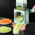 1 Set 3-in-1 Rotating Vegetable Cutter with Crank Handle Manual Garlic Shredder Multifunction Vegetable Slicer Kitchen Accessories Vegetable Grater Chopper Round Cutter