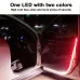 Set Of 2 1.5M Car LED Door Flowing Strip Lamp Car Door Streamer Warning Light Door Side Light Bar Red & White