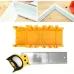 Mitre Box and Hand Saw Set 12 inch ABS Plastic Multiple Angle Clamping Mitre Box with 14 inch Back Saw for Woodworking