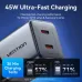 [GaN Tech] Vention 45W 2-Port USB PD Charger Dual USB-C PD3.0 QC3.0 PPS FCP AFC Apple2.4A Fast Charging Wall Charger Adapter EU Plug for iPhone 17 17Pro 16 15 14 Pro Max for Huawei Pura 80 Ultra for Xiaomi 17pro for OPPO for SAMSUNG