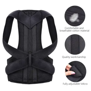 Adjustable Back Support Belt Back Soft Posture Corrector Shoulder Lumbar Spine Support Back Support Protective for Body Recovery