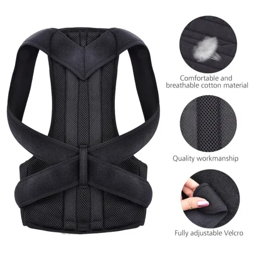 Adjustable Back Support Belt Back Soft Posture Corrector Shoulder Lumbar Spine Support Back Support Protective for Body Recovery