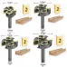 1/4 Inch 6.35mm Shank 4 Flutes TiAlN Coating Spoilboard Surfacing Router Bit Slab Flattening Router Bit with 25.4mm/31.75mm/34.9mm/38.1mm Cutting Diameter