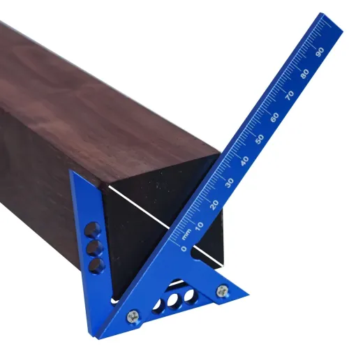 Blue Center Finder Aluminum Center Line Scriber for Finding Center Drawing Straight Lines Right Angles Midlines Vertical Lines 45 Degree Angles