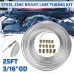 25Ft Coil Roll of 3/16"OD Steel Zinc Brake Line Fuel Tubing Kit with 15 Fittings Replacement Accessories