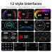 Car Head Up Display OBD+GPS Speedometer with 5 Alarm Functions Tachometer Water Temp Fuel Consumption Slope Meter