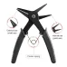 2 in 1 Snap Ring Plier 4 Way Type Multifunctional Dual Purpose Circlip Plier Remover Hand Tool Black