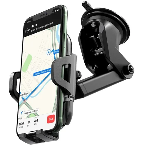 HOCO CA76 Universal Car Phone Holder Adjustable GPS Mount Stand for iPhone 16 16 Pro 15 14 13 Pro Max for Huawei Mate XT for Xiaomi 15pro for Samsung Galaxy Z Flip6
