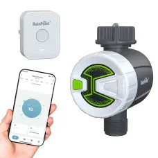 Rainpoint Sprinkler Timer WIF bluetooth Smart Water Timer Remote Control Wireless Hose Faucet Timer for Garden Irrigation System Controller Irrigation Timer Automatic Watering Device