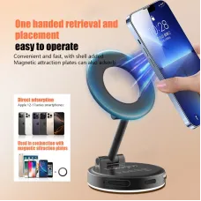 K3 Mobile Phone Filling Light Magnetic 360 Rotation Adjustable Stepless Dimming Foldable for Phone Selfie Vlog Live Streaming