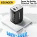 [GaN Tech] ESSAGER ES-CD40 45W 2-Port USB PD Charger USB-A+USB-C PD3.0 QC4.0 PPS FCP AFC Apple 2.4A Fast Charging Wall Charger Adapter EU Plug for iPhone 15 14 13 for Huawei Pura 70 Ultra for Xiaomi Civi4 Pro for Samsung Galaxy S24
