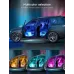 Car Atmosphere Lights Interior APP Control 12V 48 LEDs 1 To 4 Modified LED Colorful Atmosphere Lights Car Foot Interior Lights With Remote Control