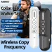 ABBREE AR-W5 Collar Clip Mini Walkie Talkie Wireless Copy Frequency UHF Type-C 8 Volume Levels G-Shape Two Way Handsfree Ham Radio