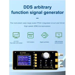 QLS3600S Signal Generator 0-30MHz High Stability Multiple Waveforms USB Interface Frequency Sweep VCO Burst DC 5V Power Amplitude Control