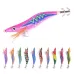 ZANLUR10pcs Luminous Wooden Shrimp Fishing Lures Artificial Squid Hook Hard Bait for Octopus Cuttlefish