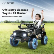 Funtok R04A 12V 7AH Powered Officially Licensed Kids Electric Ride on Truck Dual 35W Motor 4.5 km/h Speed Safety with Parent Remote Control Headlights Spring Children Toy Car