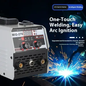 MIG-270 Welding Machine 220V EU Standard Inverter IGBT Technology 25-270A Adjustable Portable Lightweight Compact Welder for Home and Professional Use