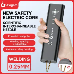 AWGEM AS1 Portable Spot Welding Machine 11 Adjustable Gears Dual Mode Rechargeable Lithium Battery Aluminum Alloy Housing Manual Automatic Welder
