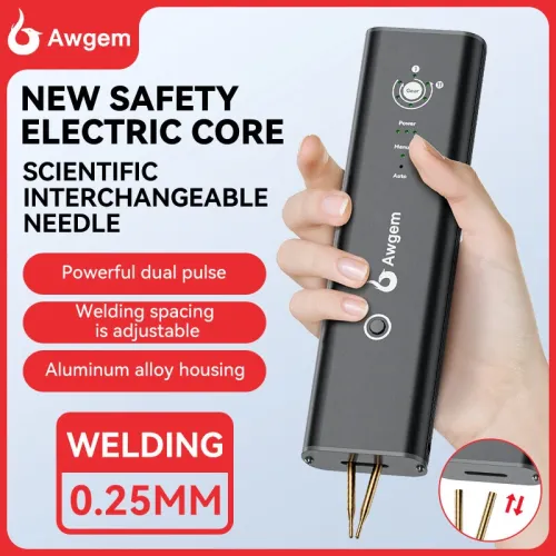 AWGEM AS1 Portable Spot Welding Machine 11 Adjustable Gears Dual Mode Rechargeable Lithium Battery Aluminum Alloy Housing Manual Automatic Welder