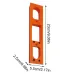 Door Hinge Jig ABS Material Lightweight Anti Slip Design Easy Installation Precision Template Garage Exterior Door Woodworking Repair Tool 9 x 2 Inches Orange