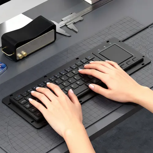 Xiao Dai Shu DS-9898 Trackball Touch Industrial Keyboard 64-Key USB Integrated Touchpad Gesture Control Keyboards for CNC PC