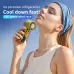 Handheld 100 Stepless Speed Fan Portable USB Rechargeable Desk Fan 3000mAh Battery Turbo Engine Ice Porcelain Cooling