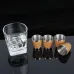 400ml Wood Grain Flask Set Stainless Steel Men's Small Hip Flask with Cup Funnel Metal Outdoor Portable Flask Portable Wine Kit