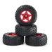 4PCS D232 Upgraded Off-Road Tires Wheels for 1/8 1/10 Short Course Truck RC Cars Vehicles Models Parts Accessories