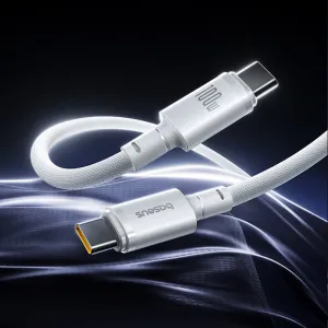 Baseus PD100W Type-C to Type-C Cable PD3.0 Fast Charging Data Transmission Tinned Copper Core Line 1M/2M Long for iPhone 17 17 Pro 16 15 Pro Max for Huawei Pura 80 Ultra for XIAOMI for SAMSUNG