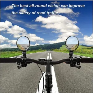 8cm Round Bicycle Rearview Mirror 360Rotatable Convex Motorcycle Rearview Mirror