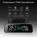 Tire Pressure Monitoring System Solar Clock LCD Display Car TPMS Wireless Tire Pressure Monitoring with 4 External Sensors