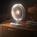 Folding Small Fan Portable Home Mute USB Desktop Charging Three Level Atmosphere Night Light Small Electric Fan
