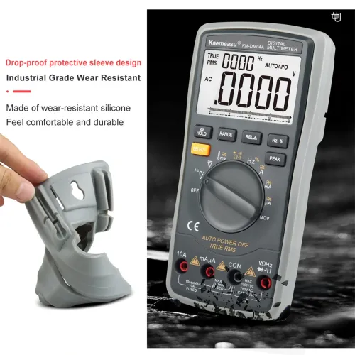 Kaemeasu KM-DM04A Digital Multimeter 4 Count True RMS Voltage Current Hz Ohm Duty Cycle Tester Temperature with Analog Bar