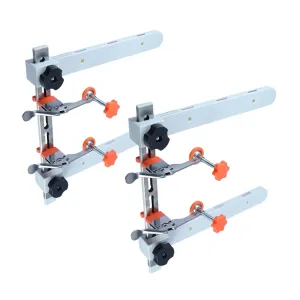 2PCS Drawer Slide Jig with Toggle Clamp & Magnetic Arm Precision Cabinet Tool Stainless Steel Magnetic Arm Laser-Etched Scale Fast Accurate Installation Professional Quality