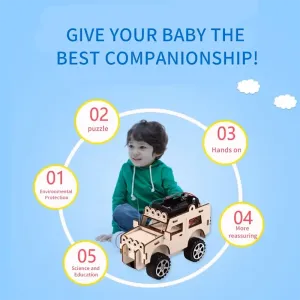 Innovative Technology Small Production for Jeep Car Electric Toy Student Scientific Experiment DIY Handmade Model School Supplies