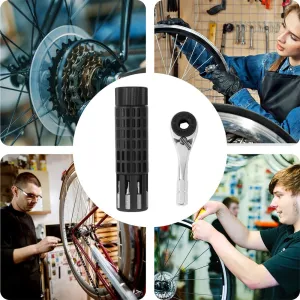 BENGGUO Bicycle Repair Tool Cylindrical Vacuum Tire Repair Portable Mini Ratchet Tool Set Cycling Repair Equipment