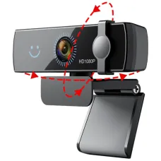 CW100 Webcam 1080P Full HD Windows Hello Facial Recognition USB Computer Cam Noise Cancelling Microphone Plug and Play for Video Calling Conference