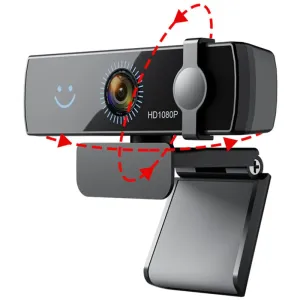 CW100 Webcam 1080P Full HD Windows Hello Facial Recognition USB Computer Cam Noise Cancelling Microphone Plug and Play for Video Calling Conference