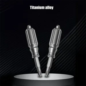 Titanium Alloy Screwdriver S2 Steel Bit High Hardness Non-Slip Tungsten Head Window Breaker Versatile EDC Tool