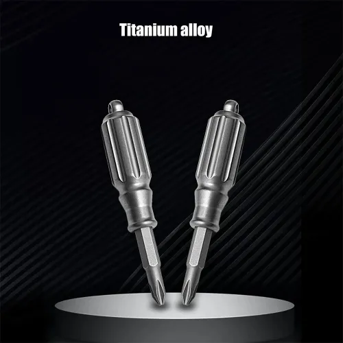 Titanium Alloy Screwdriver S2 Steel Bit High Hardness Non-Slip Tungsten Head Window Breaker Versatile EDC Tool