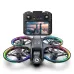 XKJ K200 MAX WiFi FPV with LCD Screen Controller HD Dual Camera Electrically Adjustable Optical Flow Hover Automatic Obstacle Avoidance Dazzling 7-Lights Circle Protection Brushless 2.4G 4CH 6-Axis Remote Control Toys RC Drone Quadcopter RTF