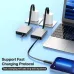 4-in-1 Telescopic USB Cable Box PD66W USB-A/USB-C to USB-C Fast Charging with iP Adapter for iPhone 17 17Pro 16 Pro Max 15 14 for Samsung for iPad Pro for ASUS Lenovo Laptops