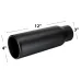 3 Inch Inlet 4 Inch Outlet Exhaust Tip 12 Inch Length Tail Pipe Anti-Corrosive High Temperature Resistant Black Silver Angle Cut Design for Car Truck SUV