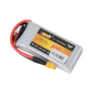 XW 11.1V 850mAh 80C 3S LiPo Battery JST/XT30/XT60 Plug for RC Drone