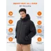 Auxo 6-Zone Men Heated Jacket for Men with 20000mAh Power Bank- Waterproof Lightweight Warm Electric Heating Coat for Winter Outdoor