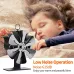 6-Blade Heat Powered Fireplace Fan Powered Fan With Temperature Display Strip Fireplace Fan Wood Fan Silent Operation Circulation