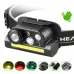 XPG+COB Red And Green Light With Magnet Built-in Battery USB Charging Wave Sensing Zoom Strong Light Headlamp