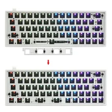 SKYLOONG GK64X GK64XS Keyboard Kit RGB Hot Swappable 60% Programmable bluetooth Wired Case Customized Kit PCB Mounting Plate Case with Replacable Space Key