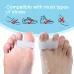 KALOA2pcs Soft Gel Toe Separators with 2 Loops - Comfortable Silicone Toe Spacers for Daily Yoga - Flexible Reusable - Toe Spreaders for Foot Care, Ideal for Men & Women - Applicable to All Kinds of Shoes